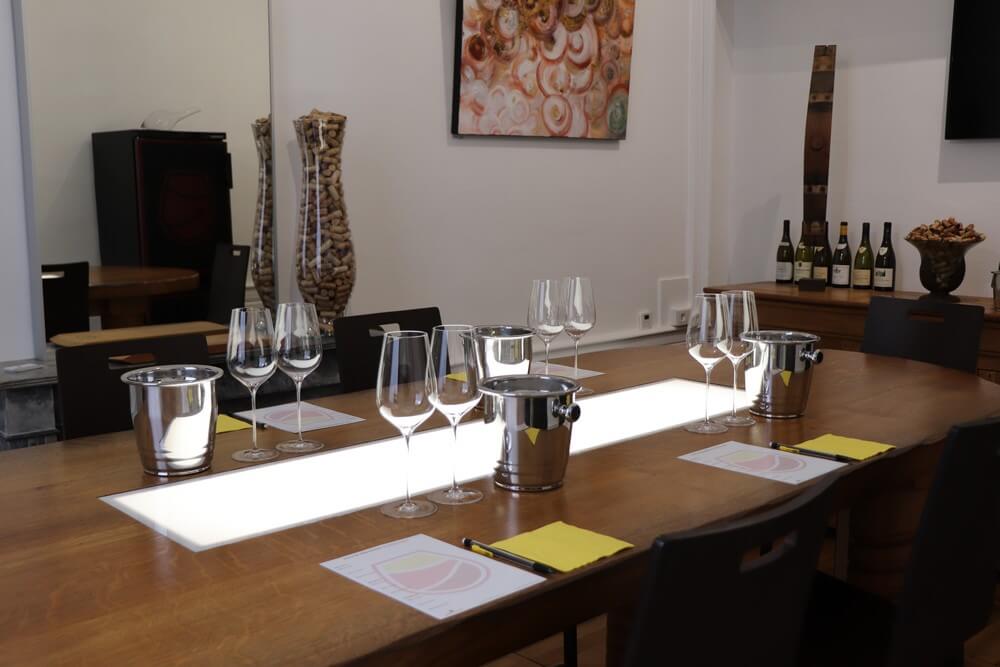 Hotel de Rouvray Tasting Room in Beaune, location of Sensation Vin's wine tasting classes